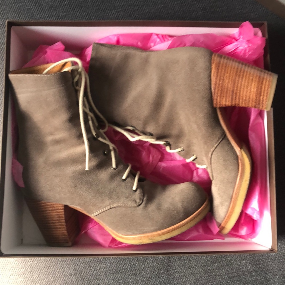 Chie Mihara Suede Lace Up Booties